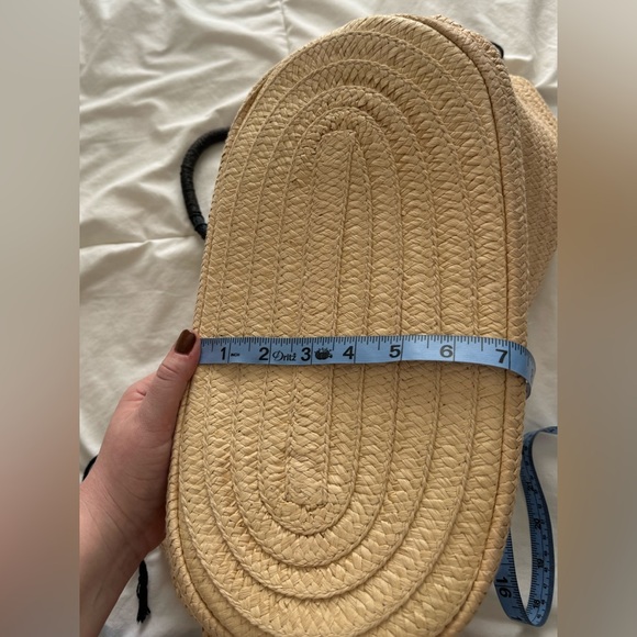 H&M Winky Face Straw Tote Bag | Oversized Beach Market Tote - Picture 5 of 8